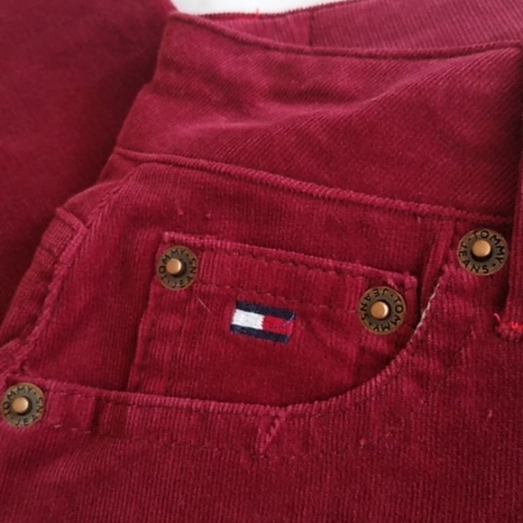 Tommy Hilfiger Juniors Burgundy Corduroy Jeans, Size 1 - Picture 6 of 13